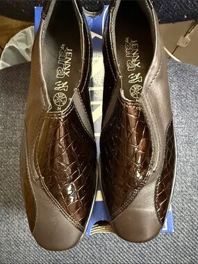 Jenny by Ara Women's Bennett 60269 Loafer Brown Soft calf/Croco Print Size 8